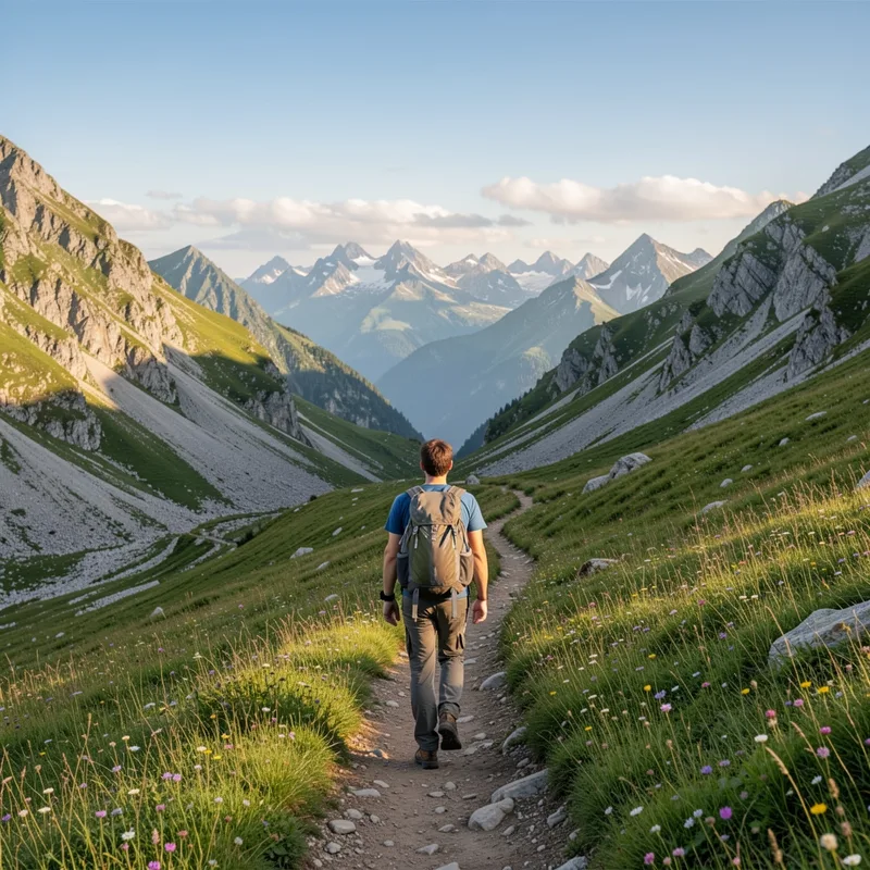 Débuter la randonnée en montagne : quel dénivelé viser, estimer sa durée, équipement, hydratation et sécurité. Le guide pour réussir sa première sortie.